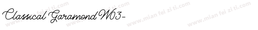 Classical Garamond W03字体转换